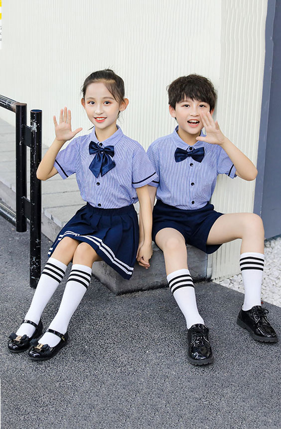 小學生校服套裝兒童英倫風條紋班服小學生夏季校服園服夏季